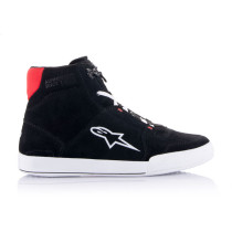 Baskets moto Alpinestars Chrome Noir Blanc Rouge 2