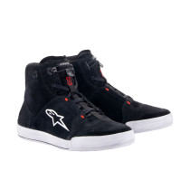 Baskets moto Alpinestars Chrome Noir Cool Gris Rouge