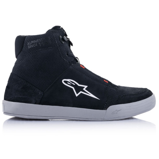 Baskets moto Alpinestars Chrome Noir Cool Gris Rouge