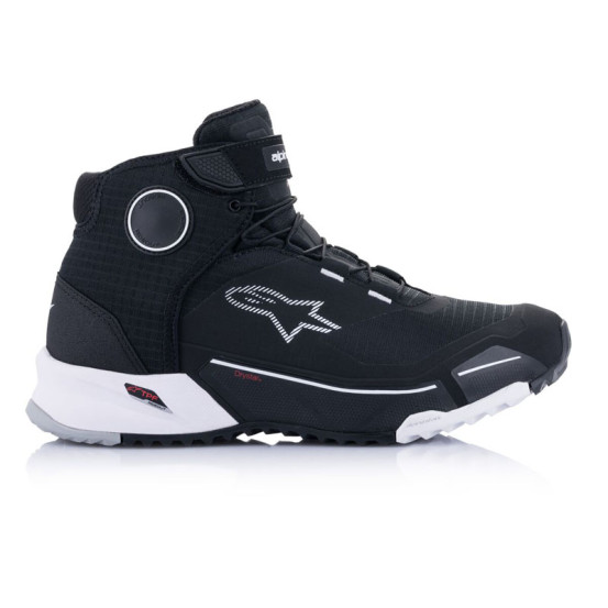 Baskets moto Alpinestars CR-X Drystar Noir Blanc