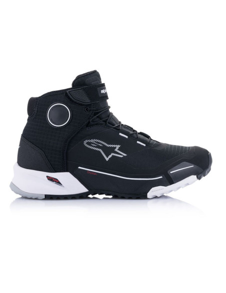 Baskets moto Alpinestars CR-X Drystar Noir Blanc