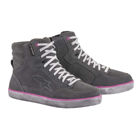Baskets moto Alpinestars J-6 Waterproof Gris Fushia