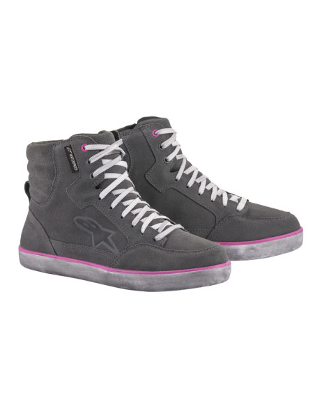 Baskets moto Alpinestars J-6 Waterproof Gris Fushia