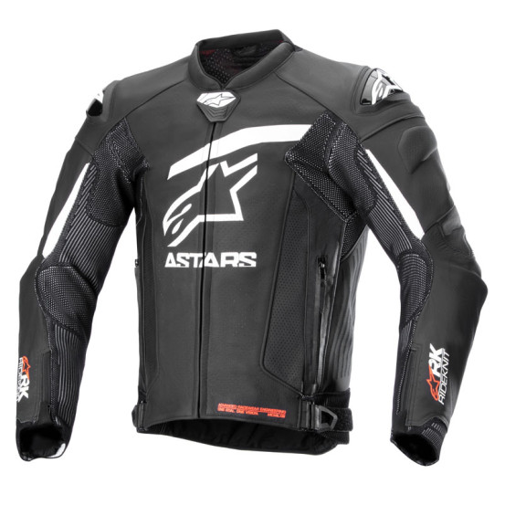 Blouson moto cuir Alpinestars GP Plus R V4 Noir Blanc
