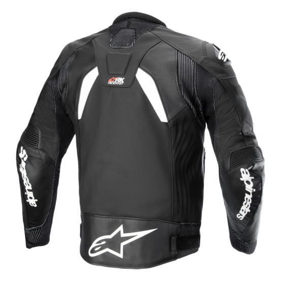 Blouson moto cuir Alpinestars GP Plus R V4 Noir Blanc