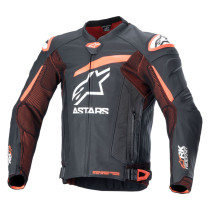 Blouson moto cuir Alpinestars GP Plus R V4 Noir Rouge Fluo