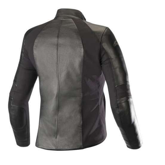 Blouson moto cuir femme Alpinestars Vika V2 Noir