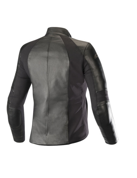 Blouson moto cuir femme Alpinestars Vika V2 Noir