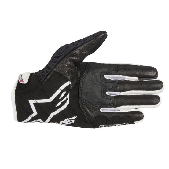 Gants femme moto femme Alpinestars Stella SMX-2 Air Carbon V2 Noir Blanc Fuschia