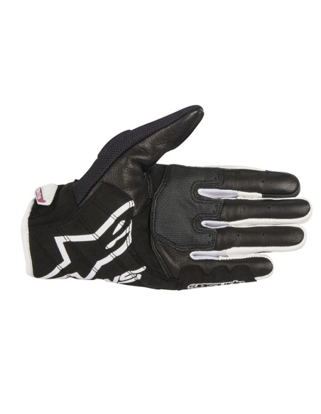 Gants femme moto femme Alpinestars Stella SMX-2 Air Carbon V2 Noir Blanc Fuschia