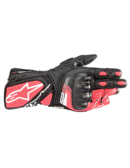 Gants moto sport femme Alpinestars Stella SP-8 V3 Noir Blanc Rose