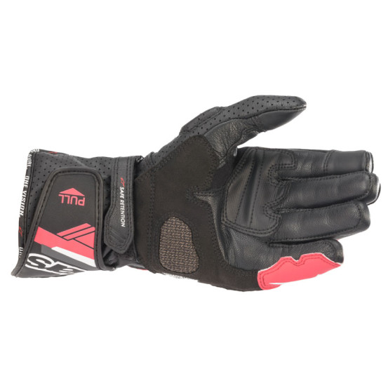 Gants moto sport femme Alpinestars Stella SP-8 V3 Noir Blanc Rose