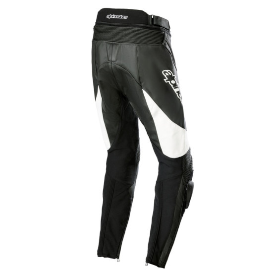 Pantalon moto cuir femme racing Alpinestars Stella Missile V3 Noir Blanc