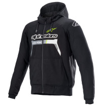 Sweat moto Alpinestars Chrome Ignition Noir Jaune Fluo