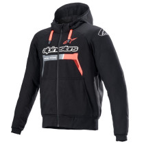 Sweat moto Alpinestars Chrome Ignition Noir Rouge Fluo