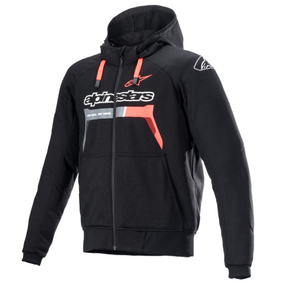 Sweat moto Alpinestars Chrome Ignition Noir Rouge Fluo