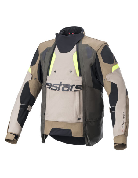 Veste moto Alpinestars Halo Drystar Beige Kaki
