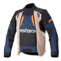 Veste moto Alpinestars Halo Drystar Bleu Kaki Orange