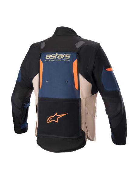 Veste moto Alpinestars Halo Drystar Bleu Kaki Orange