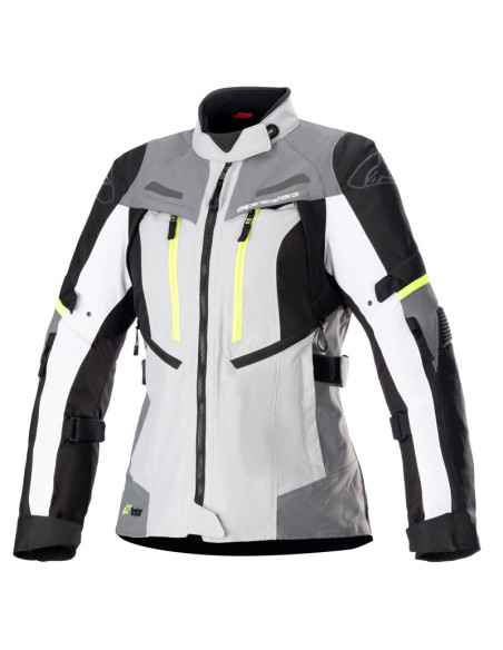 Veste moto femme Alpinestars Stella Bogota Pro Drystar Gris Clair Gris Foncé