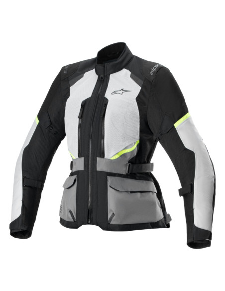 Veste moto femme Alpinestars Stella Andes Air Drystar Gris Noir