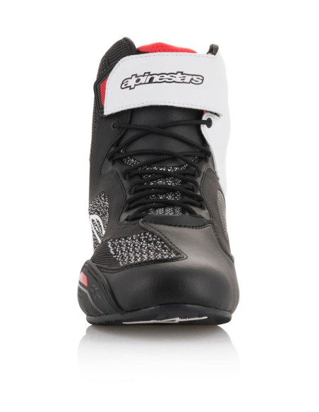 Baskets moto Alpinestars Faster-3 Rideknit Noir Blanc Rouge