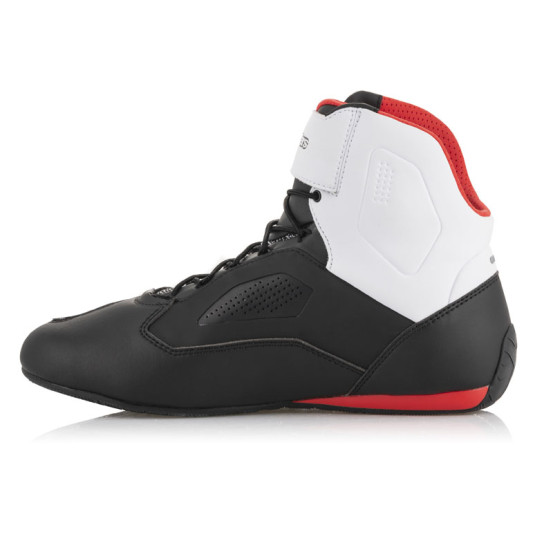 Baskets moto Alpinestars Faster-3 Rideknit Noir Blanc Rouge