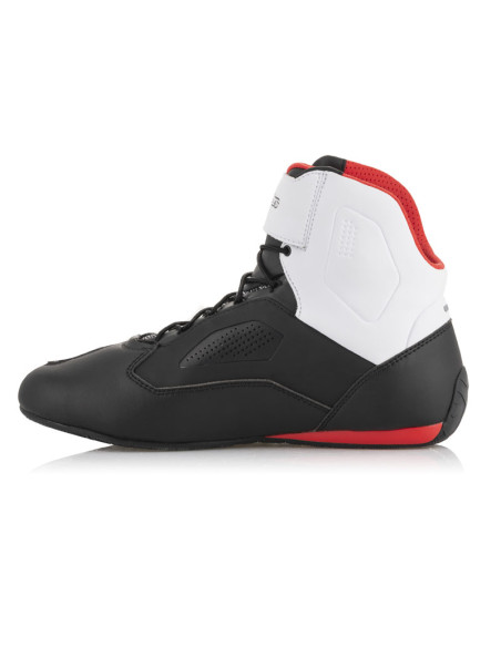 Baskets moto Alpinestars Faster-3 Rideknit Noir Blanc Rouge