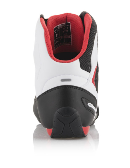 Baskets moto Alpinestars Faster-3 Rideknit Noir Blanc Rouge