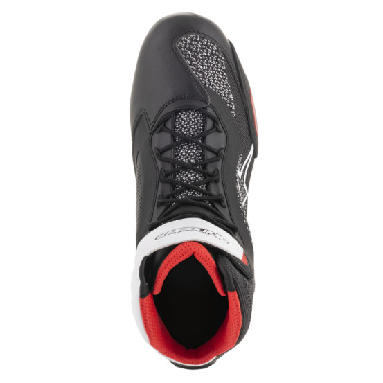 Baskets moto Alpinestars Faster-3 Rideknit Noir Blanc Rouge
