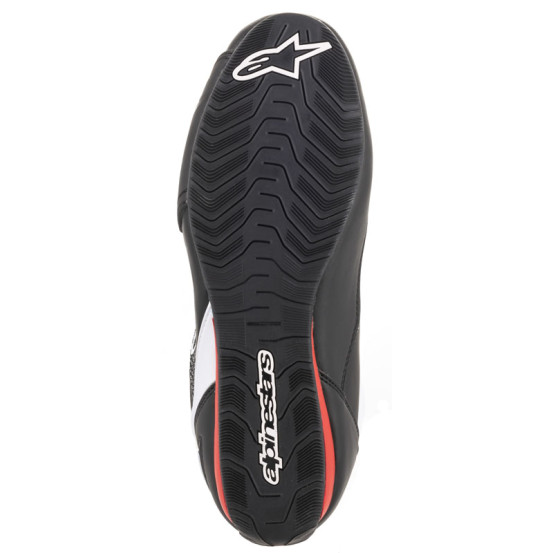 Baskets moto Alpinestars Faster-3 Rideknit Noir Blanc Rouge