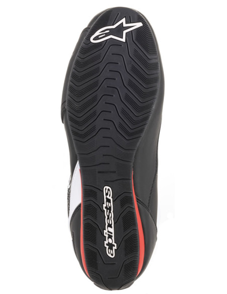 Baskets moto Alpinestars Faster-3 Rideknit Noir Blanc Rouge