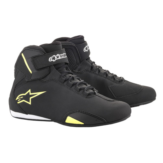 Baskets moto Alpinestars Sektor Noir Jaune Fluo