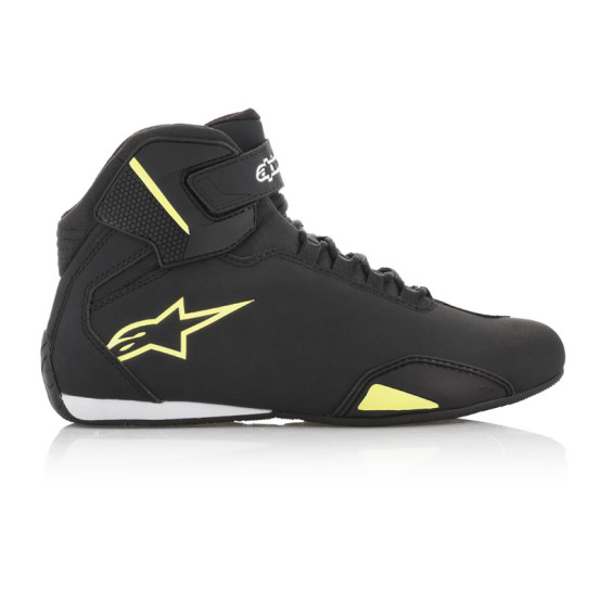 Baskets moto Alpinestars Sektor Noir Jaune Fluo