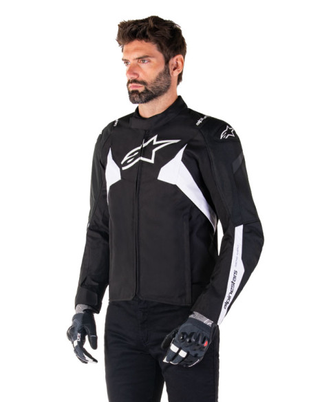 Blouson moto Alpinestars T-Jaws V4 Waterproof Noir Blanc