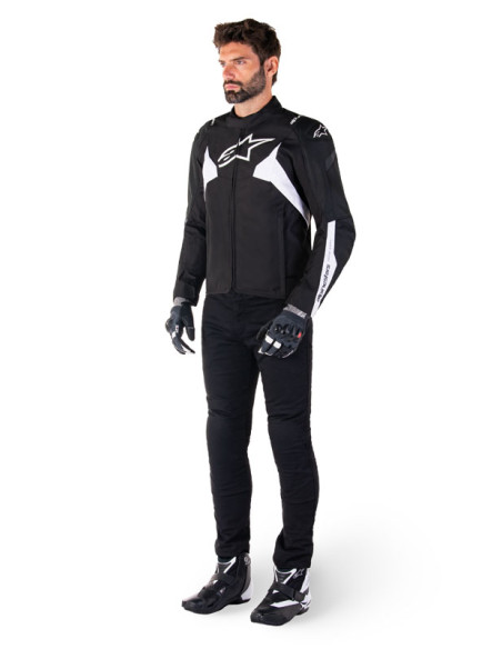 Blouson moto Alpinestars T-Jaws V4 Waterproof Noir Blanc