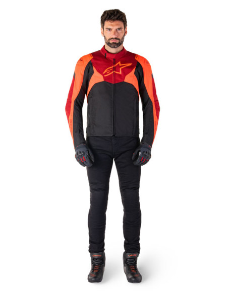 Blouson moto Alpinestars T-Jaws V4 Waterproof Rouge Noir