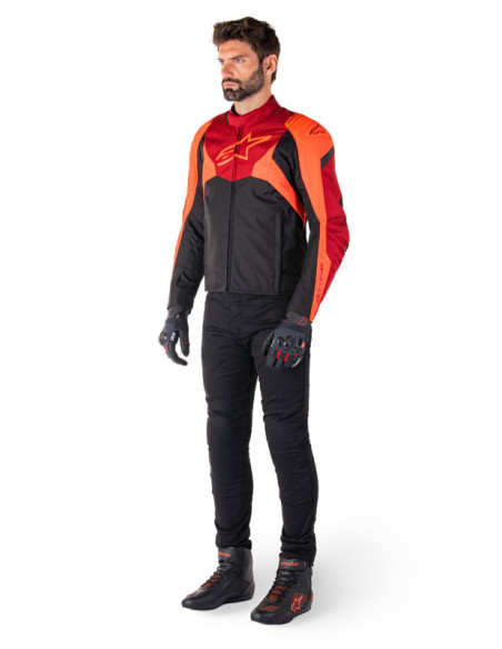 Blouson moto Alpinestars T-Jaws V4 Waterproof Rouge Noir