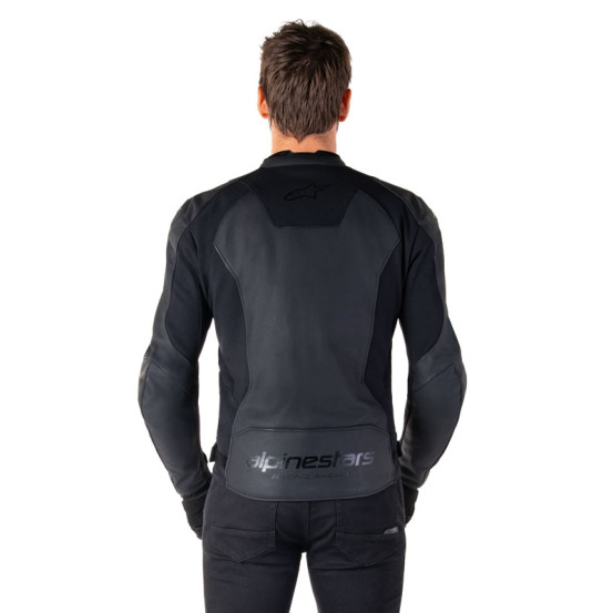 Blouson moto cuir racing Alpinestars Faster V3 Noir