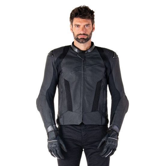Blouson moto cuir racing Alpinestars Missile V3 Airflow Noir
