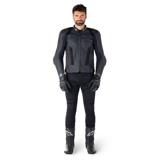 Blouson moto cuir racing Alpinestars Missile V3 Airflow Noir
