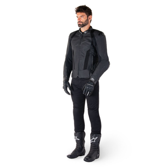 Blouson moto cuir racing Alpinestars Missile V3 Airflow Noir