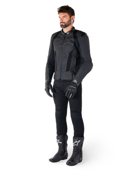 Blouson moto cuir racing Alpinestars Missile V3 Airflow Noir