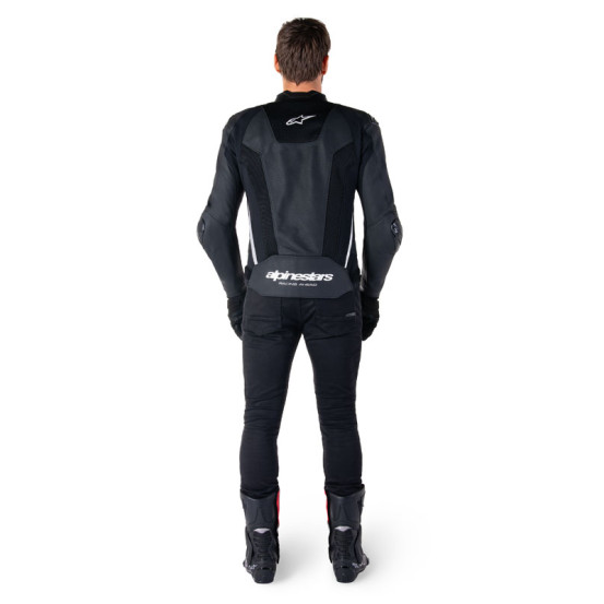Blouson moto cuir racing Alpinestars Missile V3 Airflow Noir Blanc