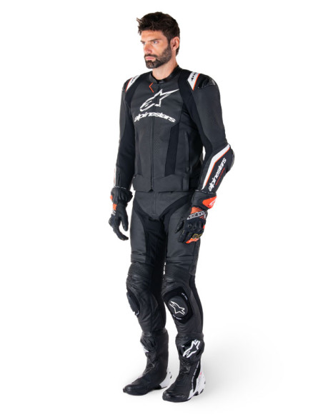 Blouson moto cuir racing Alpinestars Missile V3 Ignition Noir