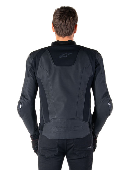 Blouson moto cuir racing Alpinestars Missile V3 Noir