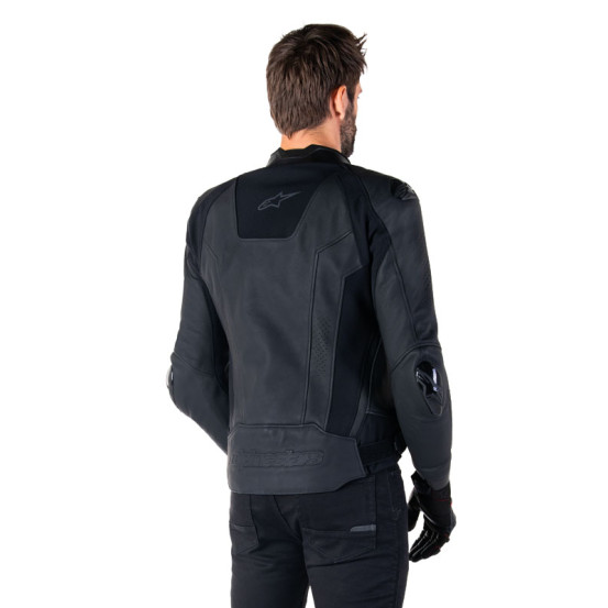 Blouson moto cuir racing Alpinestars Missile V3 Noir