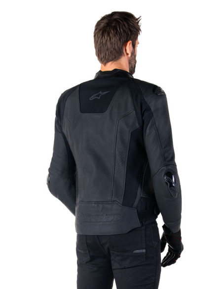 Blouson moto cuir racing Alpinestars Missile V3 Noir