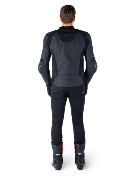 Blouson moto cuir racing Alpinestars Missile V3 Noir