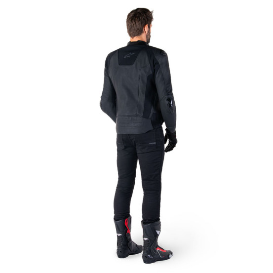 Blouson moto cuir racing Alpinestars Missile V3 Noir